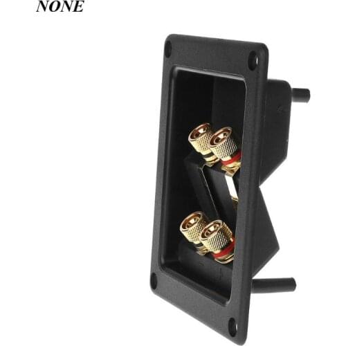 Terminal Cup Connector 266 Parts Express Binding Posts Gold Banana Jacks Recessed Bi-Amp Speaker Box Black
