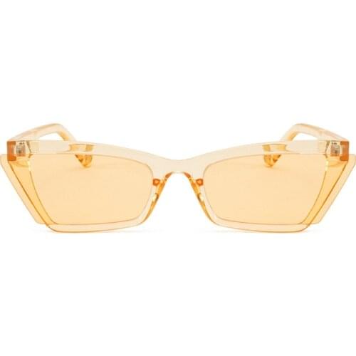 Sunglasses Yellow Blue Gothic Style Retro Y2K 90s Aesthetic Sun Shade Decorative Trending Products 2021 Cat Eye Glasses