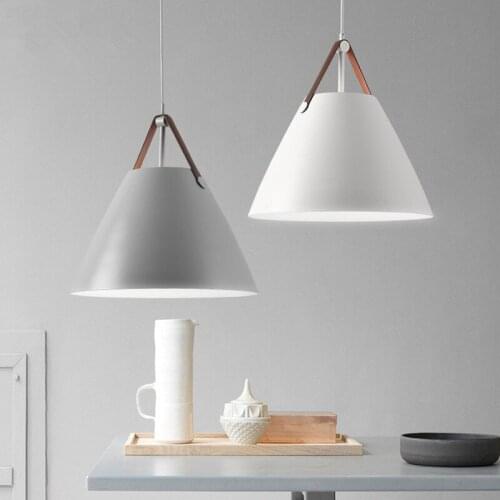 Modern Nordic Pendant Lights Cone LED White Pendant Lamp kitchen dining Room bar Lighting Hanging Lamp luminaire Light Fixtures