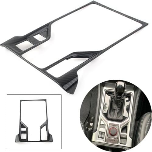 Carbon Fiber ABS Car Interior Middle Gear Box Panel Decorate Cover Trim For 2019-2020 Subaru Forester RHD Only