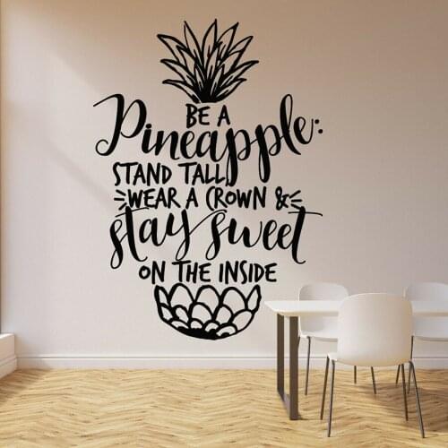 Vinyl Wall Decal Pineapple Funny Quote Inspiring Kitchen Home Decor Window Glass Stickers Creative Restaurant Wall Art S1142