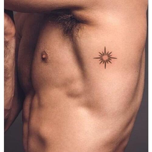 Waterproof Temporary Tattoo Sticker Six-pointed Star Small Size Body Art Fake Tatto Flash Tatoos Wrist Foot Hand for Men Women