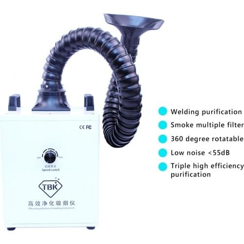 TBK Solder Fume Extractor Smoking Instrument Mobile Small Laser Dismantling And Welding Fume Purifier Welding Smoke