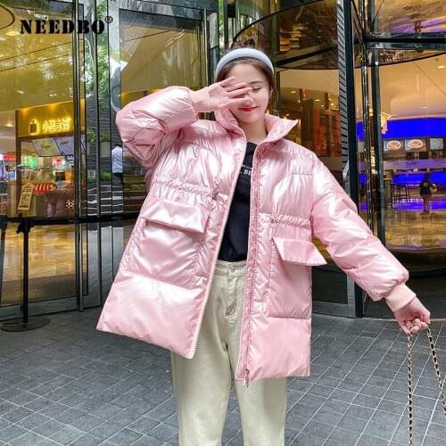 NEEDBO Winter Jacket Women Oversize Parka Winter Coat Women Elegant Casual Woman Winter Coats2020 zWomen Jacket Padded Outwear