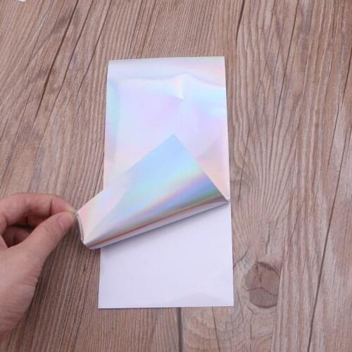 10Pcs Aurora AB Effect Reflective Mirror Paper Self Adhensive Epoxy Resin Fillings Resin Mold Fillings Resin Stickers