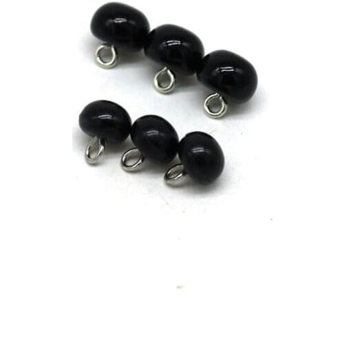 100pcs 10mm/12mm Scrapbook Decorative black pearl plastic Buttons