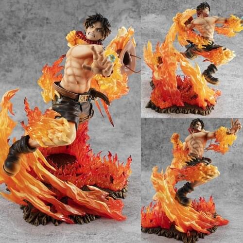 23cm Anime One Piece Portgas D Ace MAX 15th Anniversary Special Edition Ver. GK Statue PVC Action Figure Collectible Model