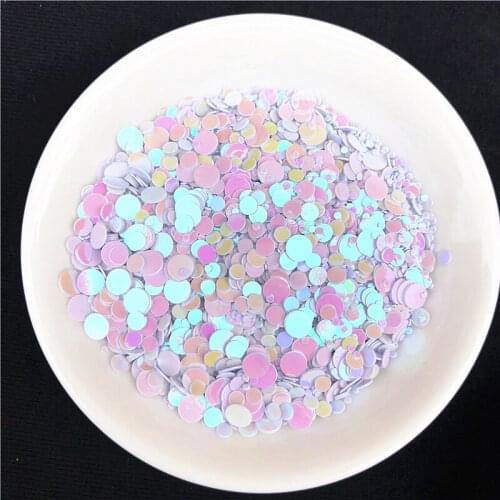 4000Pcs AB White Color Multi Size 1-4mm Flat Dot Shape PVC loose Sequins Paillettes for Nails Art,wedding Decoration confetti