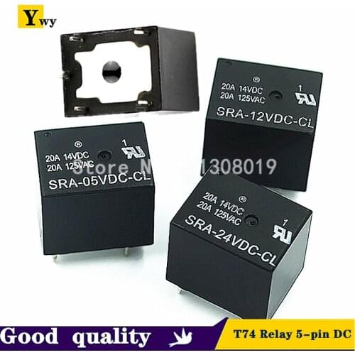 5PCS/LOT Relay SRA-05VDC-CL SRA-12VDC-CL SRA-24VDC-CL Relays 5PINS 5V/12v/24v DC High Quality T74
