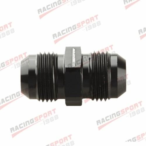 AN-10 AN10 Straight Male Flare Union Hose Fitting Adapter Black