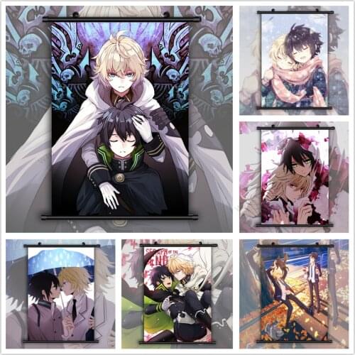 WTQ Anime Posters Seraph of The End Mikaela Hyakuya X Yuichiro Hyakuya Retro Poster Decor Wall Art Picture Room Decor Home Decor