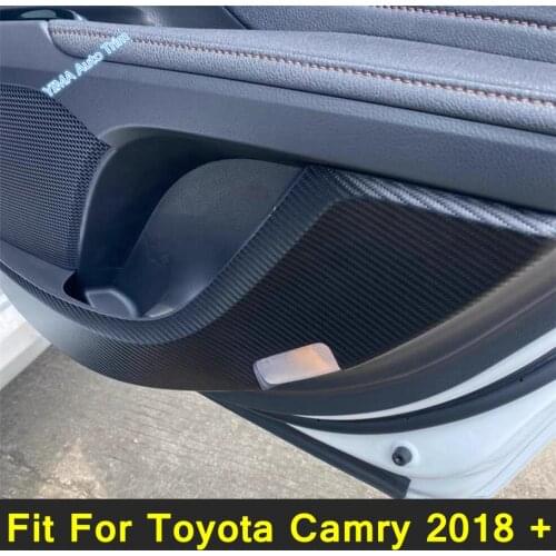 Lapetus Car Anti Kick Door Sill Anti Scartch Pad Protection Cover Stickers Auto Styling Accessories For Toyota Camry 2018 - 2021
