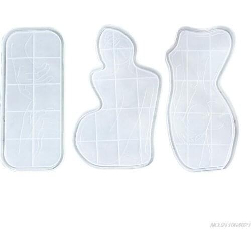 Free Shipping Sexy Woman Tray Mold DIY Epoxy Resin Glue Silicone Mould Female Body Coaster Home Decor Mold ly10 21 wholesales