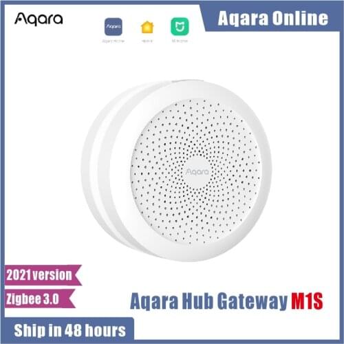 2021 Newest Aqara Hub M1S Gateway with RGB Led Night Light Zigbee 3.0 Siri Voice APP Smart Remote Control Work Mijia APP HomeKit