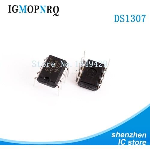 10PCS DS1307 DIP8 DS1307N Real time clock 64x8 Serial I2C RTC New fast delivery