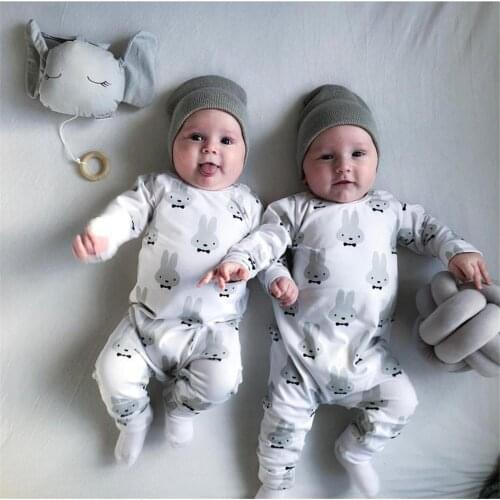 Lovely Toddler Baby Girls Romper Animal Printed Baby Playsuits Long Sleeve One Piece Jumpsuit Soft Cotton Baby Birth Clothes