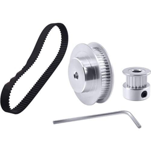 GT2/2GT Timing Belt Pulley Set 200/280mm, 16T:80T 20T:60T 30T:60T 40T:85T, GT2 Reduction Speed Ratio Timing Belt Pulley Kit CNC