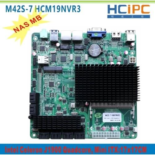 HCIPC M42S-7 HCM19NVR3,12SATAIII Ports,2 Giga LAN,1* COM,8*USB2.0, VGA+HDMI,ATX,Mini ITX motherboard,1 Mainboard