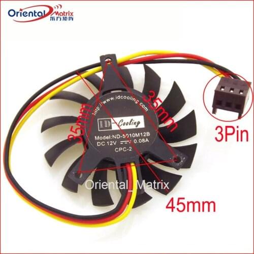 ID-Cooling ND-5010M12B DFS500912M 12V 0.08A 45mm 35x35x27mm POSITX Graphics Card Cooling Fan