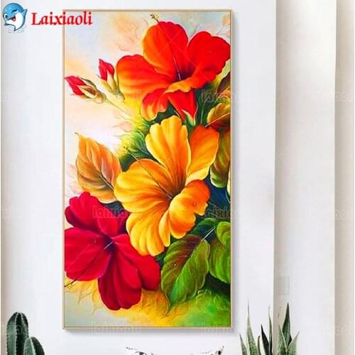 Open morning glory DIY 5D Diamond Painting Diamond Embroidery Cross Stitch Rhinestone Mosaic Diamond Painting large Home Decor