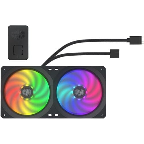 Cooler Master MasterFan SF240R ARGB Integrated Design 2x120mm Case Fan Sync Addressable RGB Chassis 240 Liquid Cooler fan