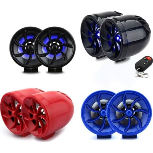Motorcycle Sound System 12V MP3 Stereo Alarm with Remote Control Waterproof Speaker for Motorbike Motor Music Player FM AUX-IN