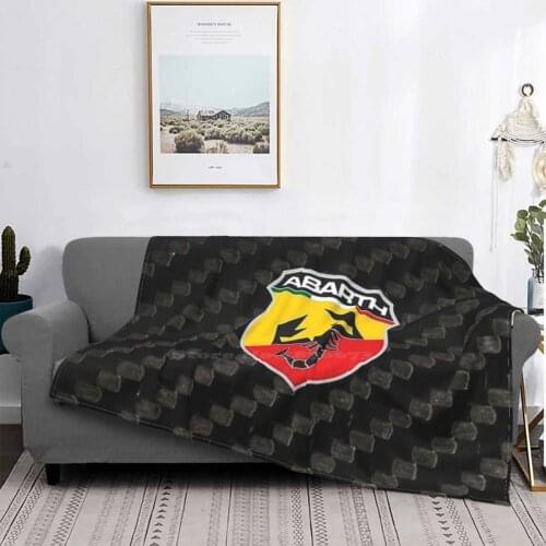 Cerbons New Selling Custom Print Flannel Soft Blanket Carbon Fiber Weave Pattern Abarth Competizione Fiat Motorsport S0S