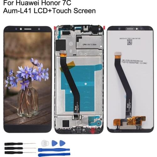 Original For Huawei Honor 7C Aum-L41 LCD Display Touch Screen Repair Parts For Honor 7C Screen LCD Display With Frame