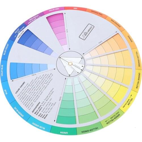 Nail Pigment New Professional Paper Card Design Color Mixing Wheel Ink Chart Guidance Round Central Circle Rotates Tattoo