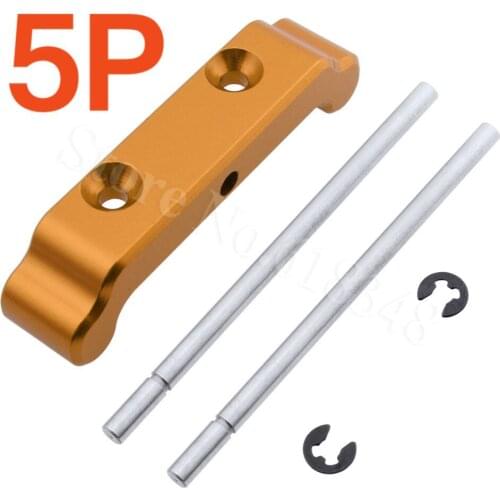 5pcs Aluminum Susp Hinge Pin Holder Mount Plate For Himoto Tanto E10XB E10XBL Buggy Replacement of 31210