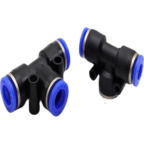 Pneumatic air pipe quick connector three fork T-type three-way PE4 PE6 PE8 PE10 PE12 PE16