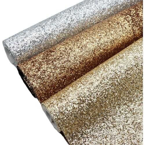 Plain Color Faux Leather Sheets Chunky Glitter Sequins Synthetic Leather Fabric Set 50*140cm For DIY Earrings Cushion ,1Yc14766