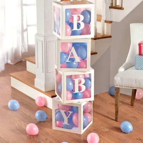 HUIRAN BABY name letter box Paper Gift Bag Box eco friendly flower box Baby Shower Supplies wedding birthday party supplies
