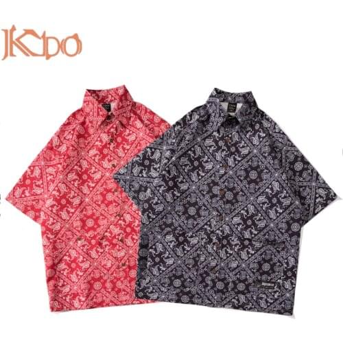 Paisley Shirts Printed Short Sleeve Summer Casual Floral Shirt Hawaiian Beach Vintage Holiday Collar M L XL XXL Hip Hop Tops