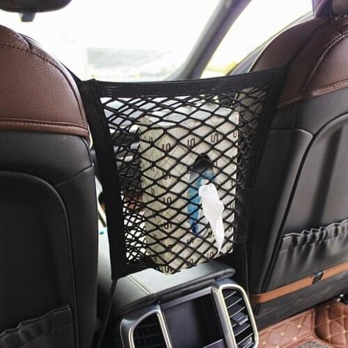 Car Seat Back Rear Trunk Elastic String Net Mesh Storage Bag Pocket Oxford Cloth Car Organizer Net Auto Interior Accessories