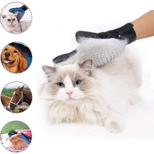 Dog Pet Grooming Glove Silicone Cat Brush Comb Deshedding Hair Massage Gloves Dogs Bath Cleaning Supplies