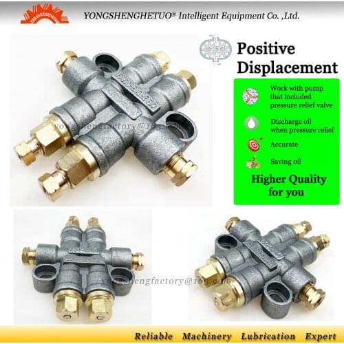 Detective volumetric OIL distributor lubricant separator valve manifold Pressure relief 2outlet DT-200 0.06 0.1 0.2 0.3 0.4 0.5c