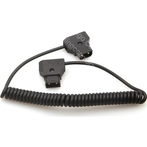 COILED D-TAP Cable for DSLR Rig cable fr Anton Bauer Battery,Dtap M/M