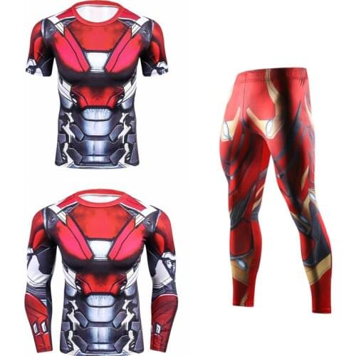 Sport Past Mannen Runing Compressie T-shirt Gym Sport Opgeleid Kleding Mma Jogging Pant Rashguard Kleding Fitness Sportwear Pak