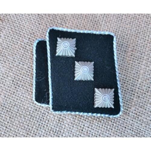 WWII WW2 German Elite Untersturmfuhrer (2nd Lieutenant) Collar Tabs