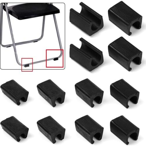 10Pcs U Shaped Non-slip Chair Leg Pad Anti-front Tilt Glides Tubing Cap Bumper Damper Stool Chair Leg Floor Protector Pipe Clamp