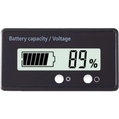 12V/24V/36V/48V LCD Acid Lead Lithium Battery Capacity Indicator Voltmeter Voltage Electric Motorcycle Scooter Battery Tester