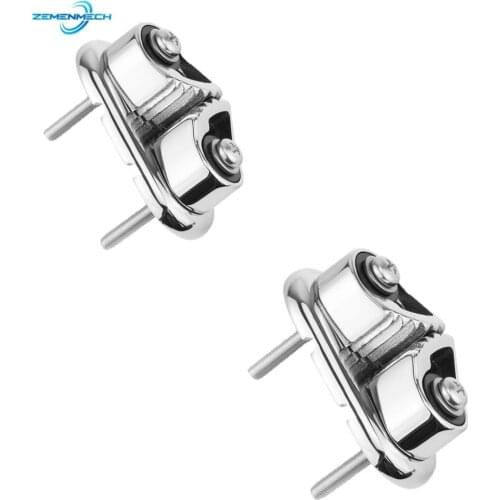 2PCS 316 Stainless Steel Cam Rope Clamp Cleat Boat Cleats Matic Fairlead Marine Sailing Sailboat Kayak Canoe Dinghy Accessories