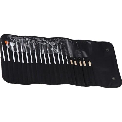 20pcs Portable Nail Art Pen Nail Art Design Manicure Brush Pen Kit with Bag