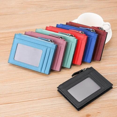 2020 AW RFID Blocking Card holders Palm Pattern Genuine Cow Leather credit card holder coin purse wallet women fashion