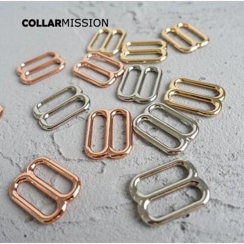50pcs/lot Adjustable buckle DIY accessory for 20mm sewing bag belt dog cat collar high quality plated metal buckle 3 colours