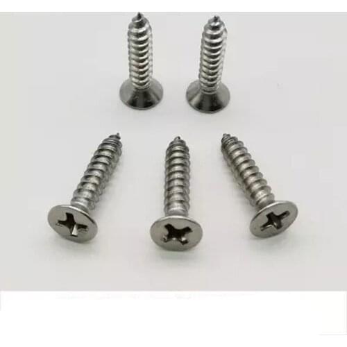 50pcs M2 Nickel plated GB846 Countersunk head Phillips screw Flat heads Tip tail self tapping screws 4mm-14mm Length