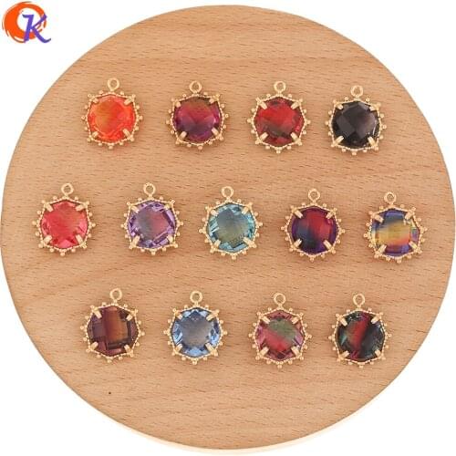 Cordial Design 50Pcs 15*16MM Jewelry Accessories/Crystal Charms/Hand Made/Round Shape/Earring Findings/DIY Making/Pendant
