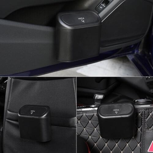 Car Trash Bin Hanging Vehicle Garbage Dust Case Storage Box Trash Can Snap-on Waste Bin Large Capacity Storage Box
