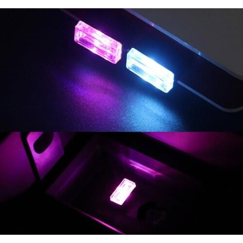 Car styling USB Decorative Lamp Lighting LED Atmosphere Lights Universal PC Portable Plug and Play Red/Blue/White/Green/Plnk